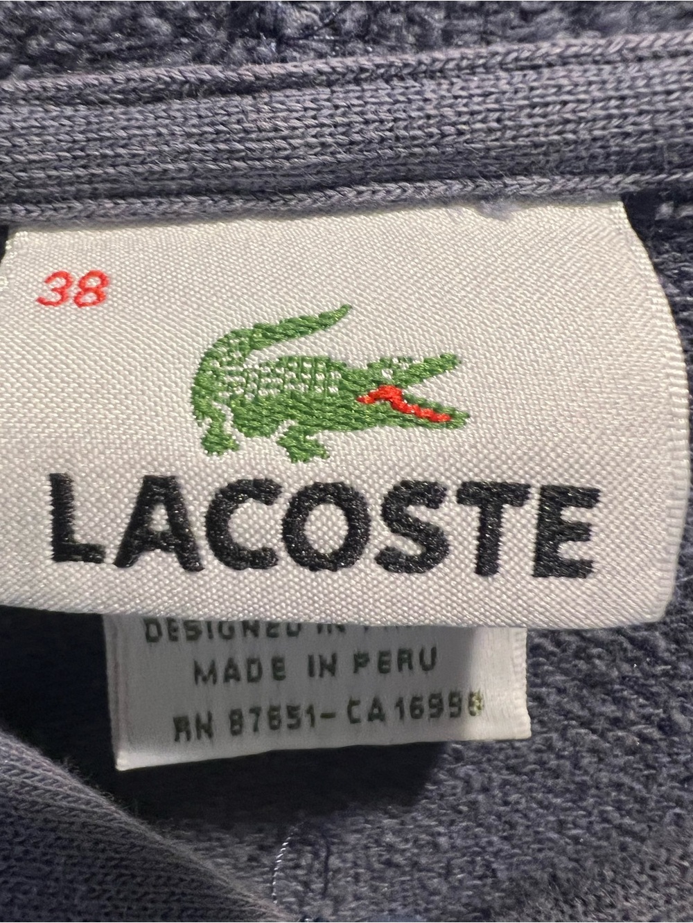 Lacoste Vintage Steel Grey Sport Track Suit Full-Zip Jacket and Pants - 38 (S-M) - Picture 4 of 16